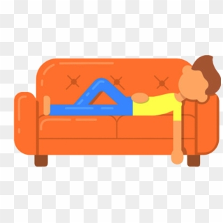 Chat Hang With Other Fans - Person Lying On Couch Sketch, HD Png Download