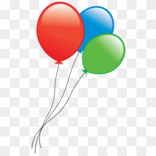 Balloons Confetti Celebration Birthday Fun - 3 Balloons On String, HD Png Download