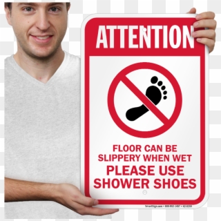 Attention Pool Safety Sign - Wash Your Feet Sign, HD Png Download
