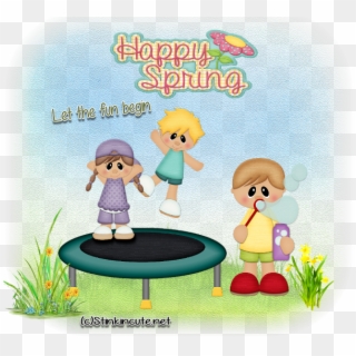 Seasonal » Seasons » Happy Spring/happy Kids - Cartoon, HD Png Download