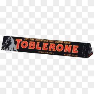 Toblerone Honey & Almond Nougat Dark Chocolate Bar - Toblerone, HD Png Download