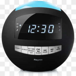 Raynic Dual Alarm Clock Radio Sphere - Alarm Clock Radio Night Light, HD Png Download