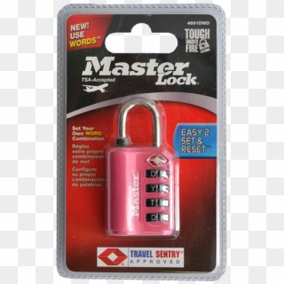 Master Lock Word Combination Lock - Tsa 4 Master Lock, HD Png Download