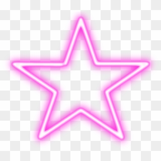 #neon #star #stars #pink - Vietnam Flag Clipart Black And White, HD Png Download