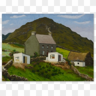 House On A Welsh Hillside, C - Painting, HD Png Download