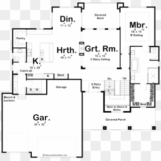Texas Hillside Floor Plan - Small Home Plans, HD Png Download