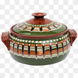 Dark Green Pottery Casserole - Bulgarian Pottery, HD Png Download