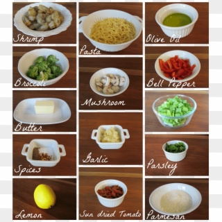 Garlic Shrimp Pasta Ingredients, HD Png Download