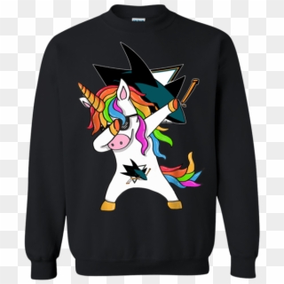 Dabbing Hip Hop Unicorn Dab San Jose Sharks Shirt Sweatshirt - Merry Christmas Todd, HD Png Download