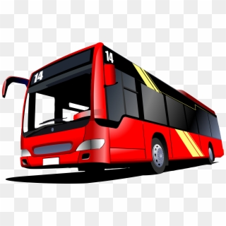 Bus Royalty - Red Bus Vector Png, Transparent Png