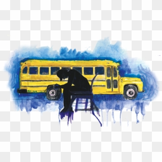 Lonely-bus - School Bus, HD Png Download