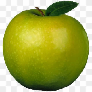Greenish Apple With Single Leaf - Яблоко Пнг, HD Png Download