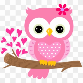 Baby Owls, Baby Shawer, Owl Baby - Pink Owl Png, Transparent Png