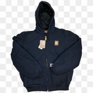 Local 798 Carhartt Navy Blue Jacket With Hood - Hoodie, HD Png Download