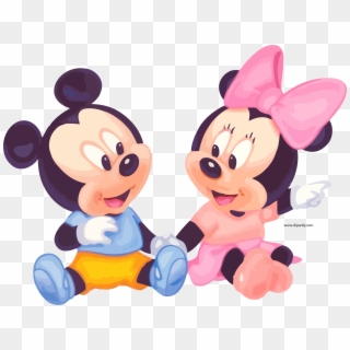 Baby Minnie And Mickey Sit Clipart Png - Baby Minnie And Mickey Clipart, Transparent Png