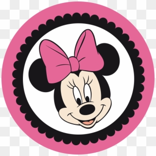 Kit Festa Pronta Minie - Pink Minnie Mouse Face, HD Png Download