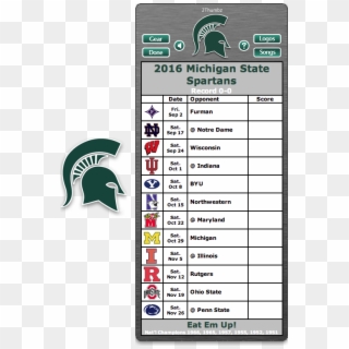 Get Your 2016 Michigan State Spartans Football Schedule - Auburn Football Schedule 2018, HD Png Download