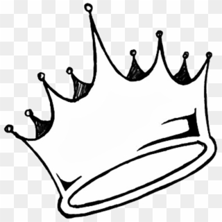 Transparent Crown Tumblr Sticker Aesthetic White Queen - Graffiti Crown Drawing, HD Png Download
