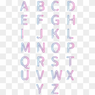Twenty Letters English Alphabet Sets Gradient Fonts - Writing, HD Png Download