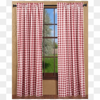 Buffalo Red Check Panel Set Of 2 - Curtain, HD Png Download