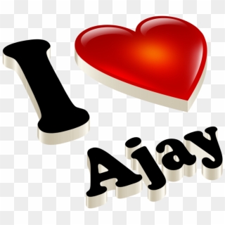 Ajay Heart Name Transparent Png - Afaq Name, Png Download