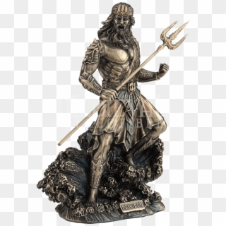 Bronze Poseidon Statue Wu Medieval Collectibles Png - Poseidon Statue, Transparent Png