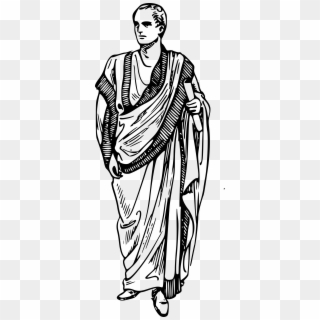 Png Transparent Rome Drawing Statue - Roman Toga Drawing, Png Download