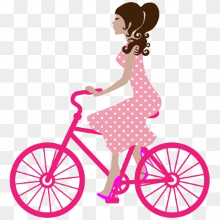 This Free Icons Png Design Of Girl On Bike, Transparent Png