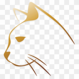 Feline Clipart Cat Logo - Black Cat Head Drawing, HD Png Download