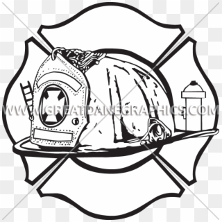 Image Free Library Fire Helmet Drawing At Getdrawings - Fire Department Maltese Cross Clipart, HD Png Download