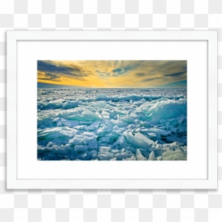 Lake Michigan Frozen Over With Gracie Frame - Picture Frame, HD Png Download