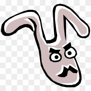 Vector Illustration Of Rabbit Head Symbol, HD Png Download