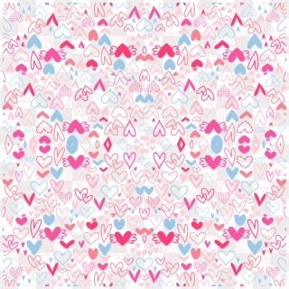 Valentines Day Heart Doodles Red, Pink, Dark Pink, - Motif, HD Png Download