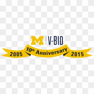 V-bid 10th Anniversary Flat Banner W Horiz Logo - 10th Year Anniversary Banner, HD Png Download