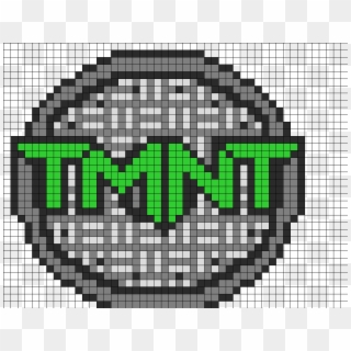 Teenage Mutant Ninja Turtle Perler Logo Perler Bead - Teenage Mutant Ninja Turtles Cross Stitch, HD Png Download