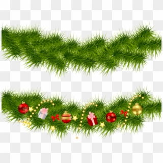 Christmas Ornament Clipart Bough - Christmas Tree Garland Clipart, HD Png Download