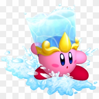 Kirby With A Bucket Of Water On His Head - Return To Dreamland Water Kirby, HD Png Download