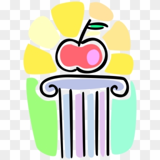 Vector Illustration Of Fruit Apple Symbol Of Knowledge, HD Png Download