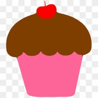 Vector Cupcakes Cherry Top - Pink Cupcake With Cherry Clipart, HD Png Download
