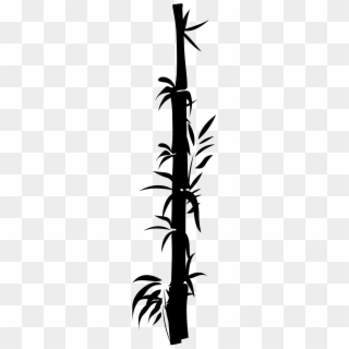 Oriental Bamboo Decal - Black And White Bamboo Border Design, HD Png Download