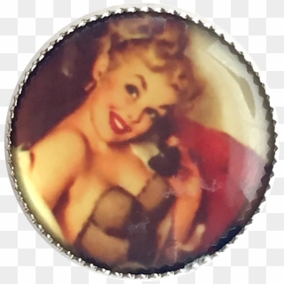 Pin-up Girls, Set Of 4 Crystal Picture Buttons - Dessert, HD Png Download