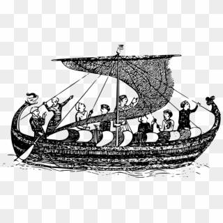 Viking Age Viking Ships Norsemen Norse Mythology - Boat People Clip Art, HD Png Download