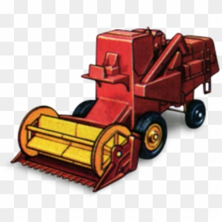 Combine Tractor Clipart - Red Combine Harvester Clipart, HD Png Download