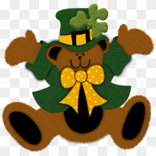 With A Little Luck St Pats Bear Scrap And Tubes - Cartoon, HD Png Download