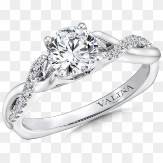 Valina Mounting With Side Stones - Engagement Ring, HD Png Download