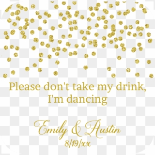Drink Coaster By Bottleyourbrand - Gold Confetti Png Transparent, Png Download