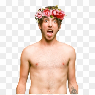 Alex Gaskarth, Atl, And Flower Crown Image - Shirtless Man Transparent Png, Png Download