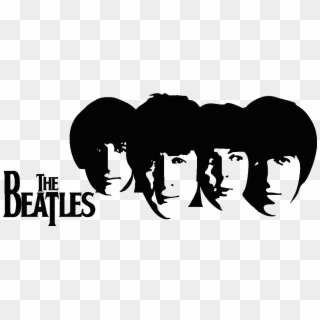 Beatles Silhouettes - Beatles Cartoon Black And White, HD Png Download