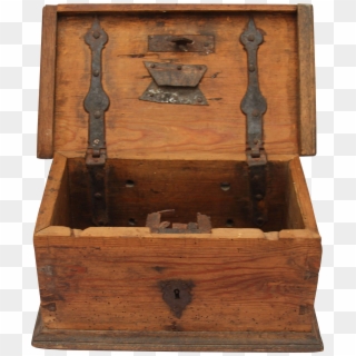 18th Century Authentic Church Treasure Chest / Offering - Wooden Treasure Chest Png, Transparent Png