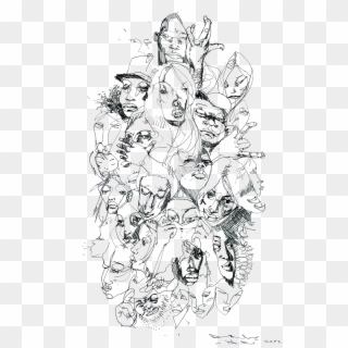 Faces White - David Choe Sketches, HD Png Download